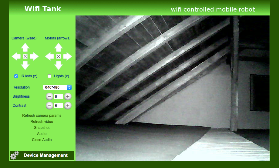 Wifi Tank - user interface