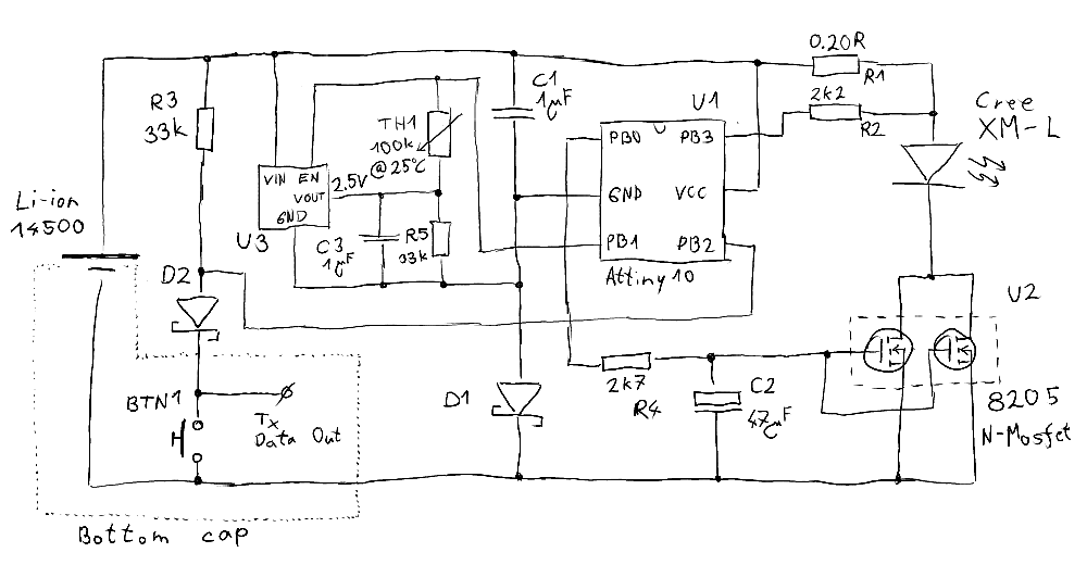 Flashlight schematics